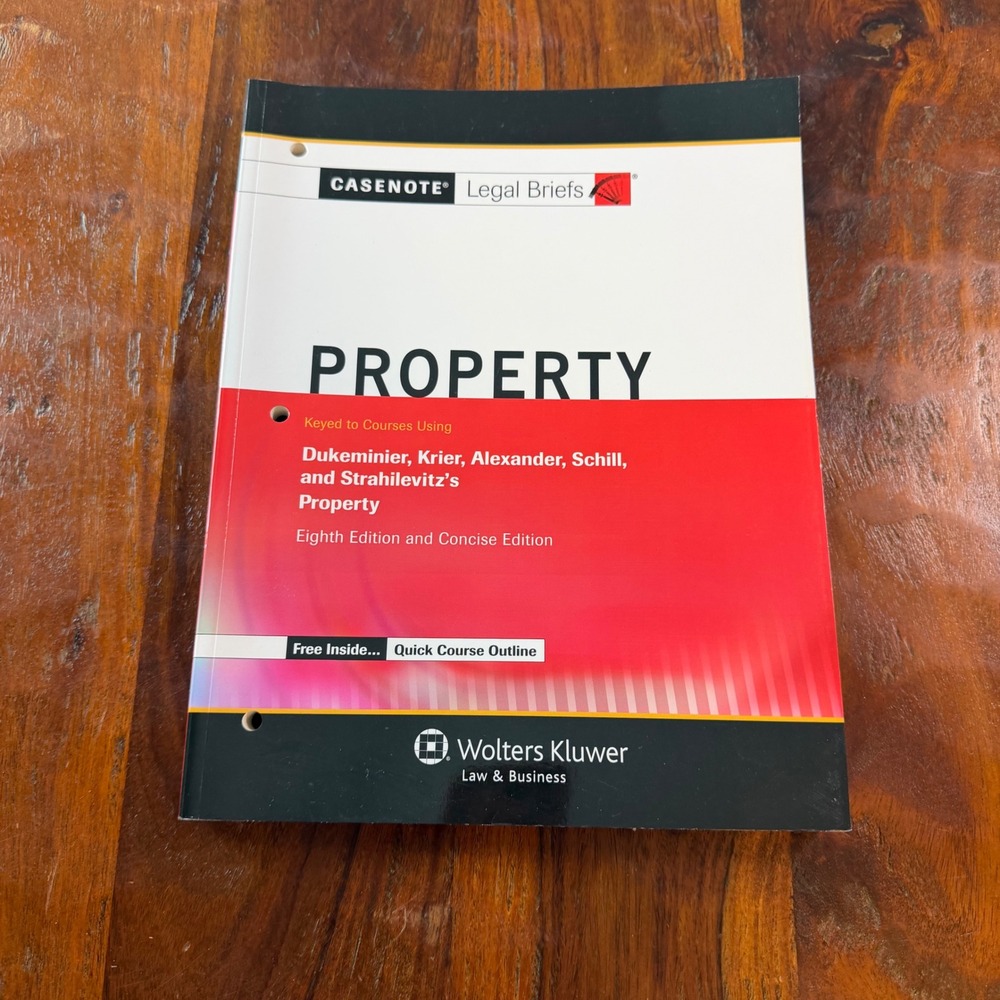 Casenote Legal Briefs Property 8th Ed Dukeminier 9781454847939 Wolters Kluwer